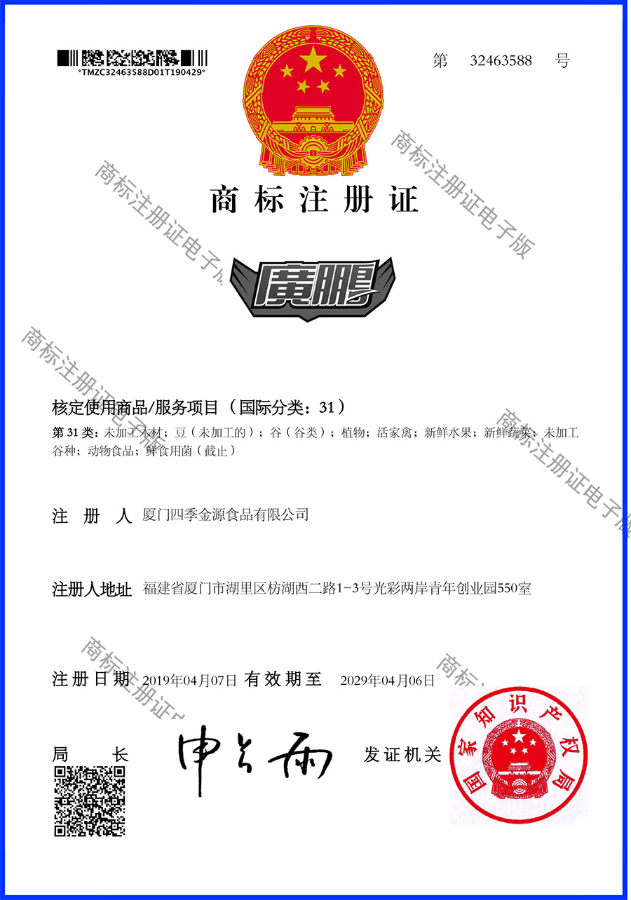 廣鵬商標注冊證3
